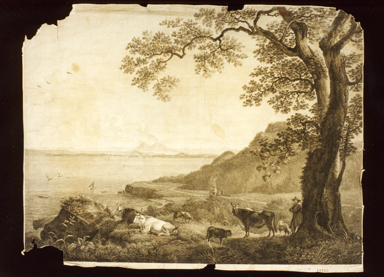 veduta di Sorrento (stampa) - ambito tedesco (ultimo quarto sec. XVIII)