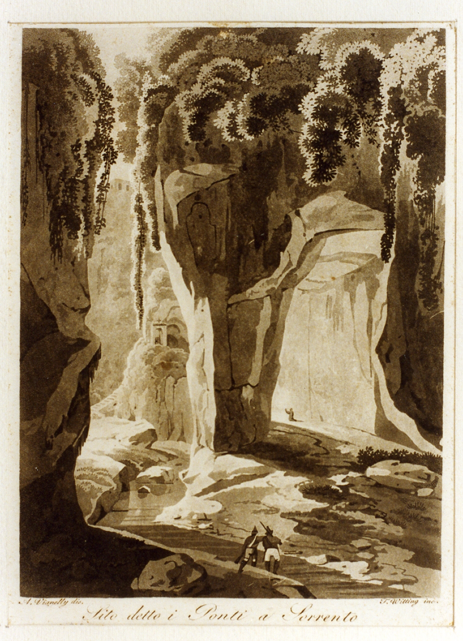 veduta dei ponti a Sorrento (stampa) di Witting Teodoro Guglielmo (metà sec. XIX)