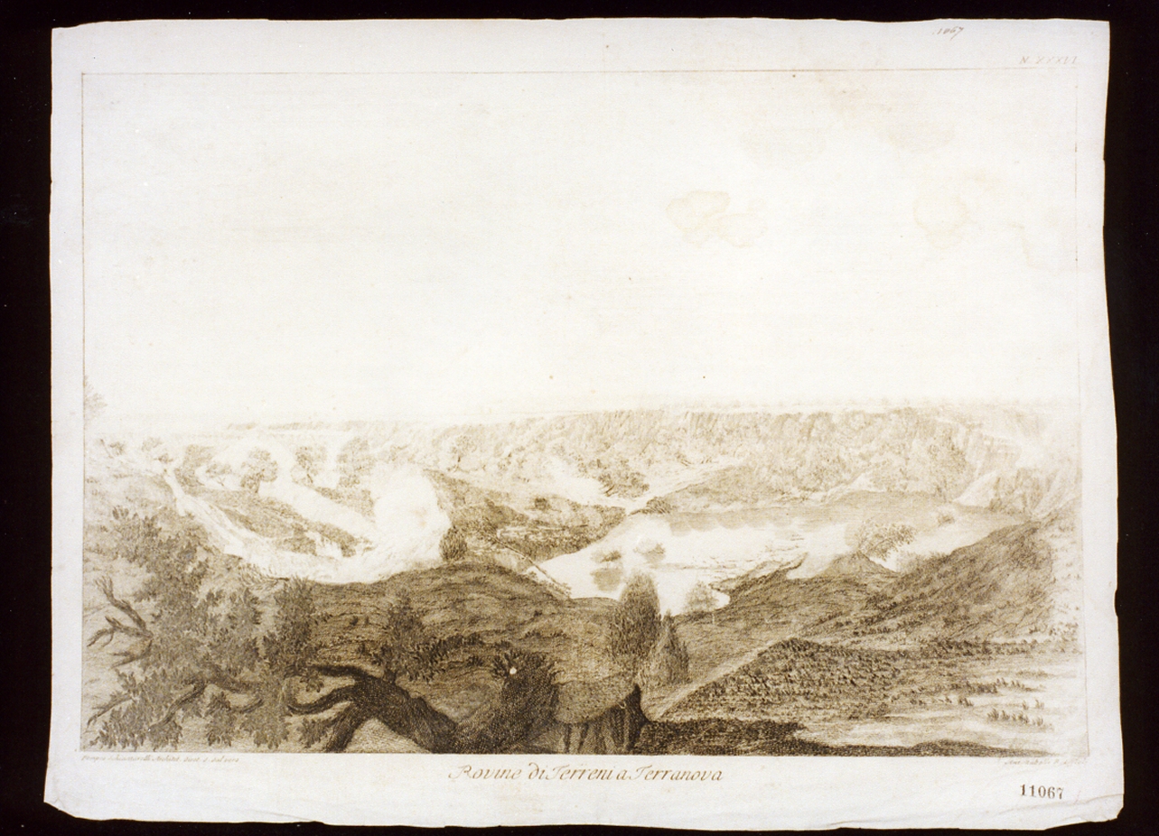 veduta dei dintorni di Terranova (stampa tagliata) di Zaballi Antonio (sec. XVIII)