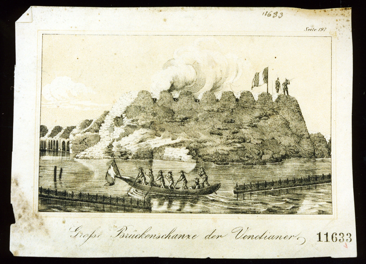 grande ponte dei veneziani (stampa a colori) - ambito tedesco (seconda metà sec. XIX)