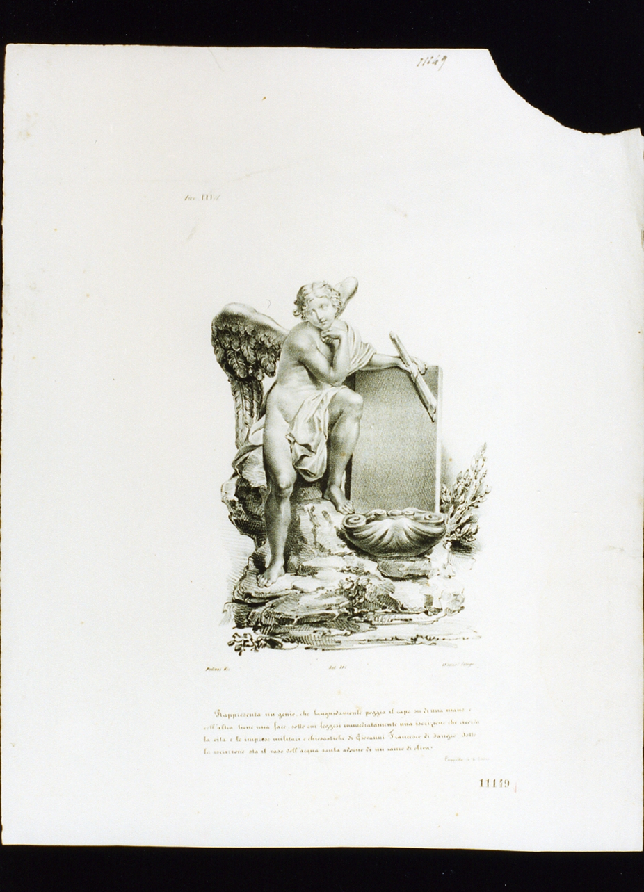 acquasantiera (stampa) di Wenzel Francesco (prima metà sec. XIX)