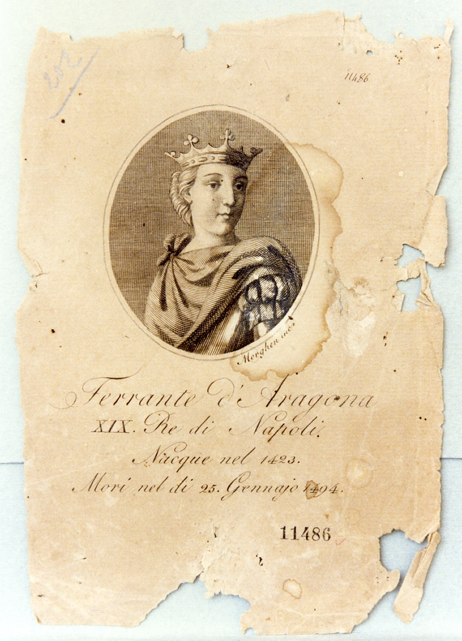 ritratto di Ferrante di Aragona (stampa) di Morghen Guglielmo (prima metà sec. XIX)
