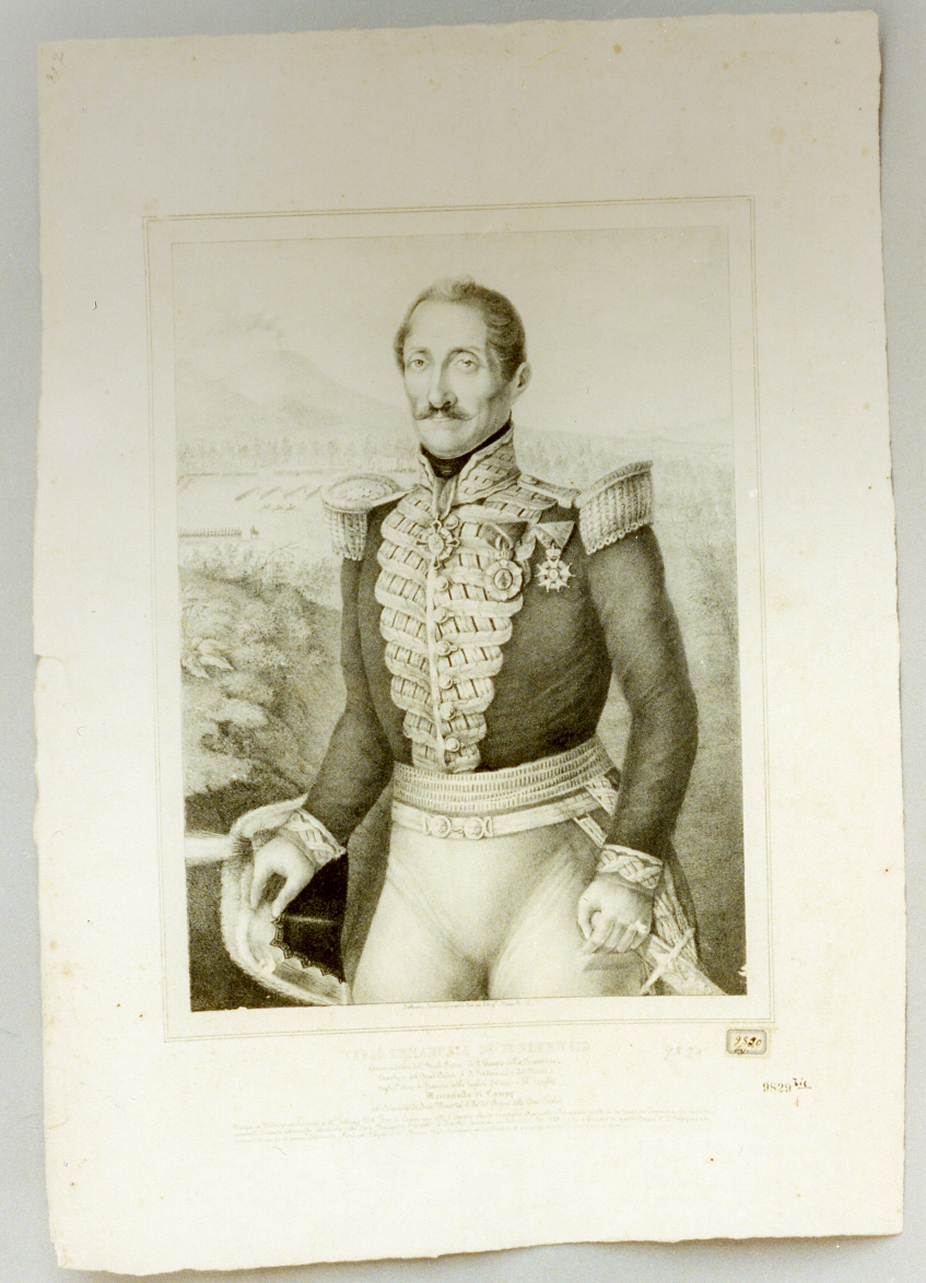 ritratto di Carlo Emanuele de Vonderweid (stampa) di Lopresti Settimo Severo (sec. XIX)