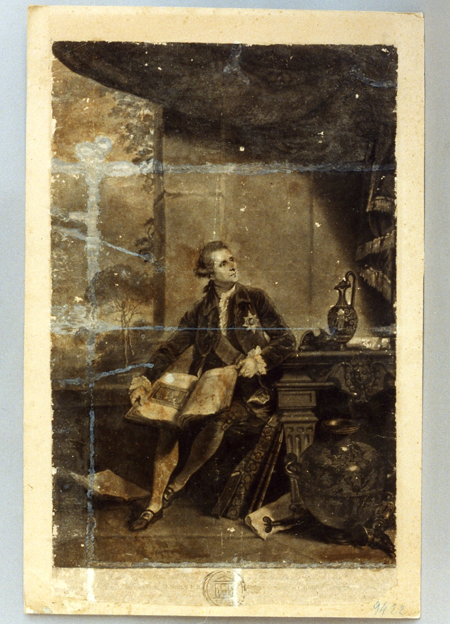 ritratto di lord William Hamilton (stampa) di Hudson Henry (seconda metà sec. XIX)