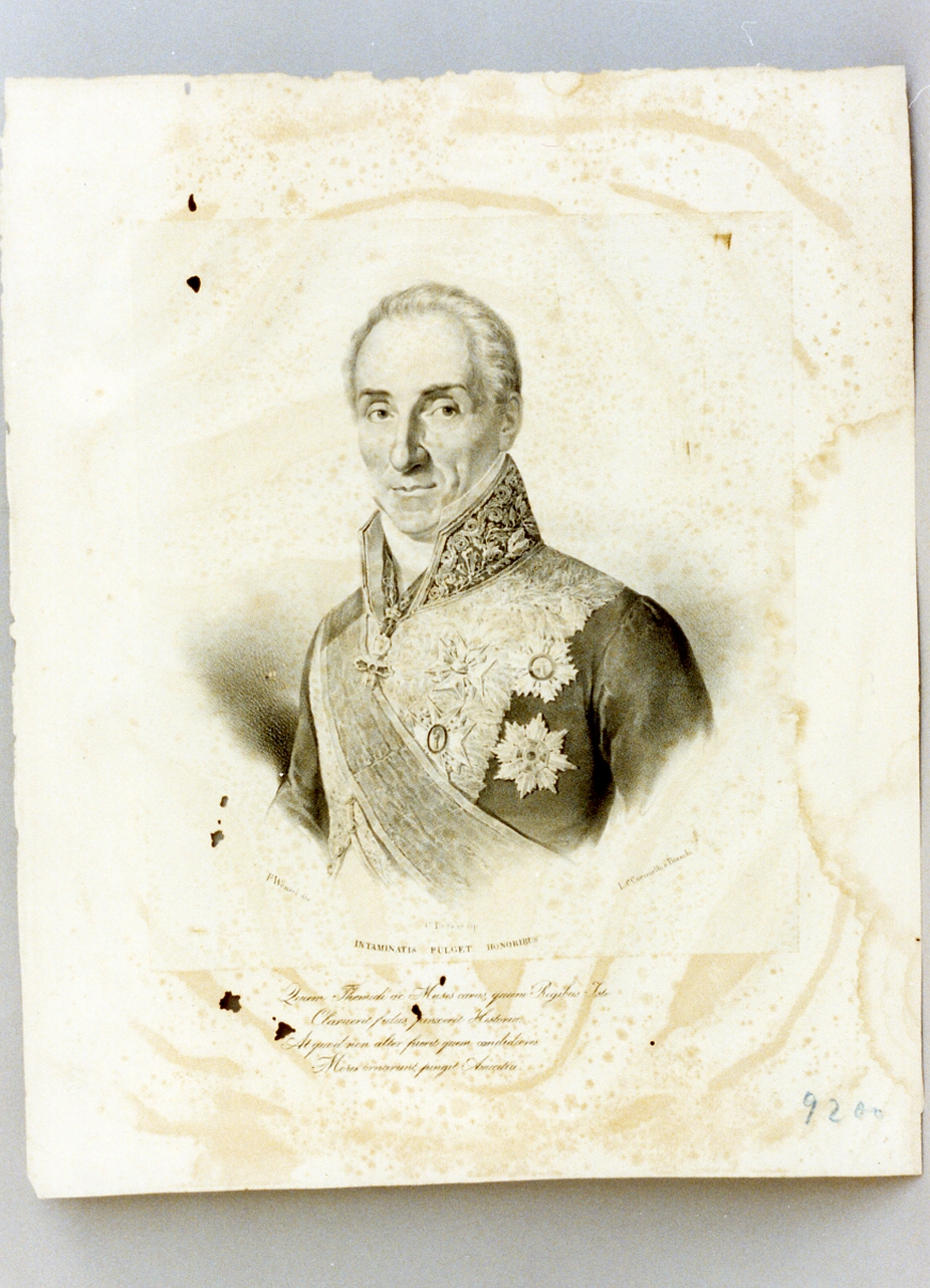 ritratto d'uomo (stampa) - ambito napoletano (sec. XIX)