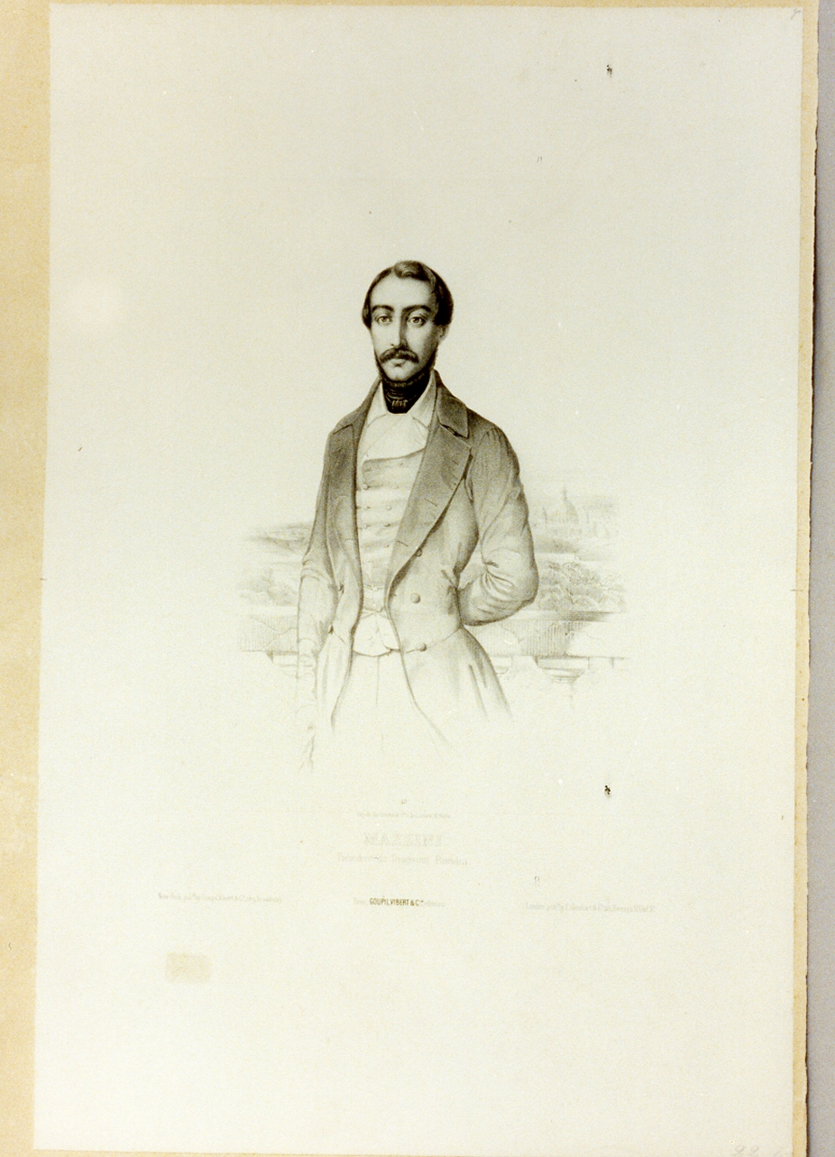 ritratto di Mazzini (stampa) - ambito napoletano (sec. XIX)
