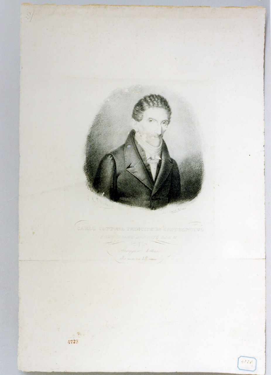 ritratto di Carlo Cottone (stampa) - ambito napoletano (sec. XIX)