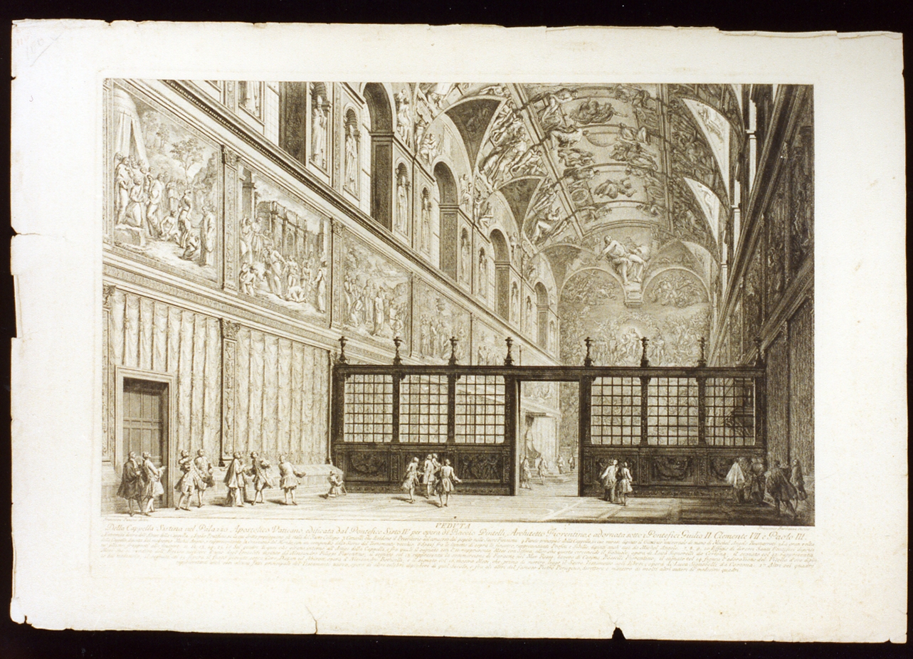 cappella Sistina (stampa) di Barbazza Francesco (secc. XVIII/ XIX)
