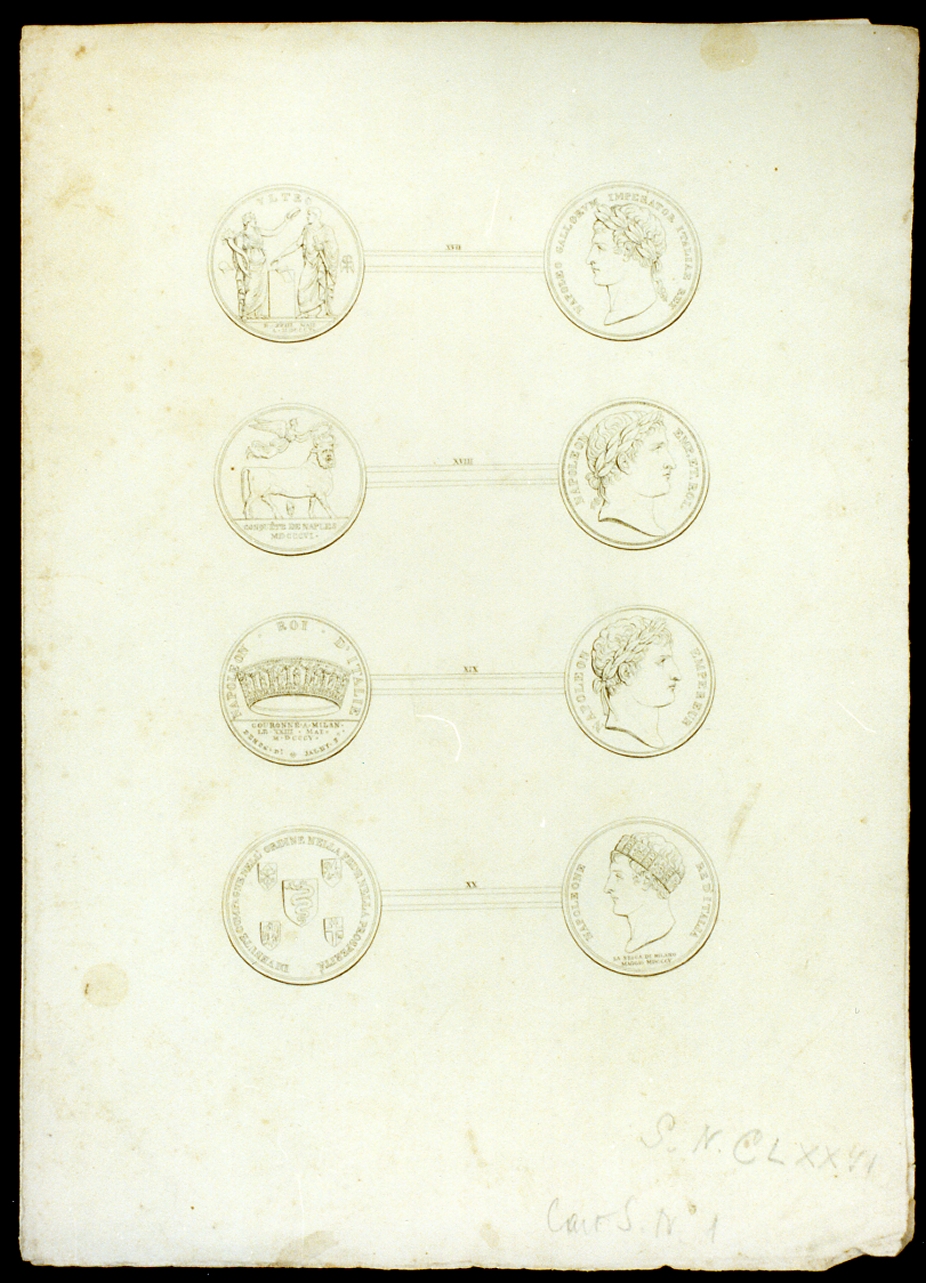 medaglie celebrative di Napoleone (stampa) - ambito italiano (inizio sec. XIX)