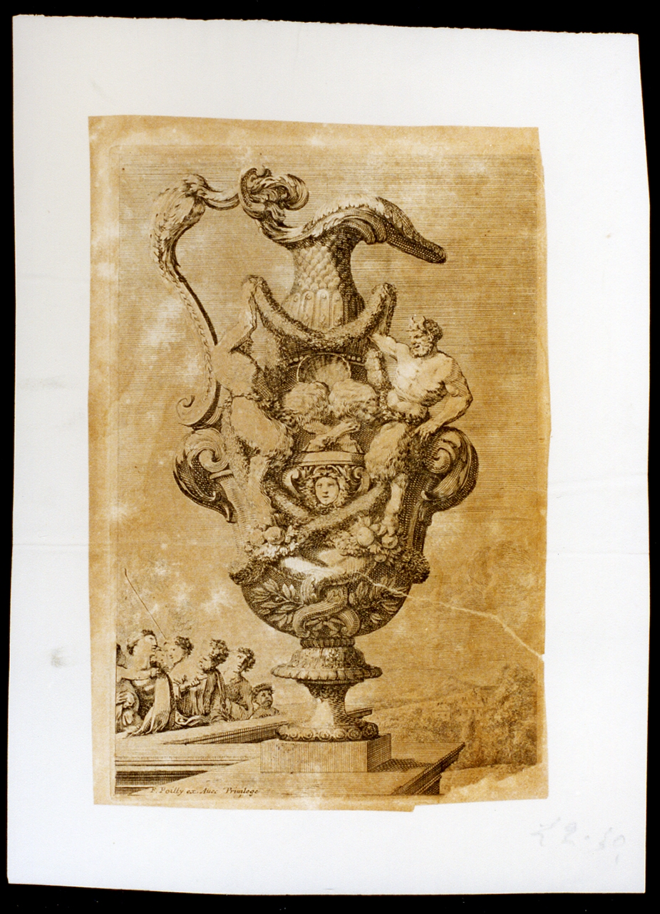 brocca con motivi decorativi (stampa) - ambito francese (seconda metà sec. XVII)