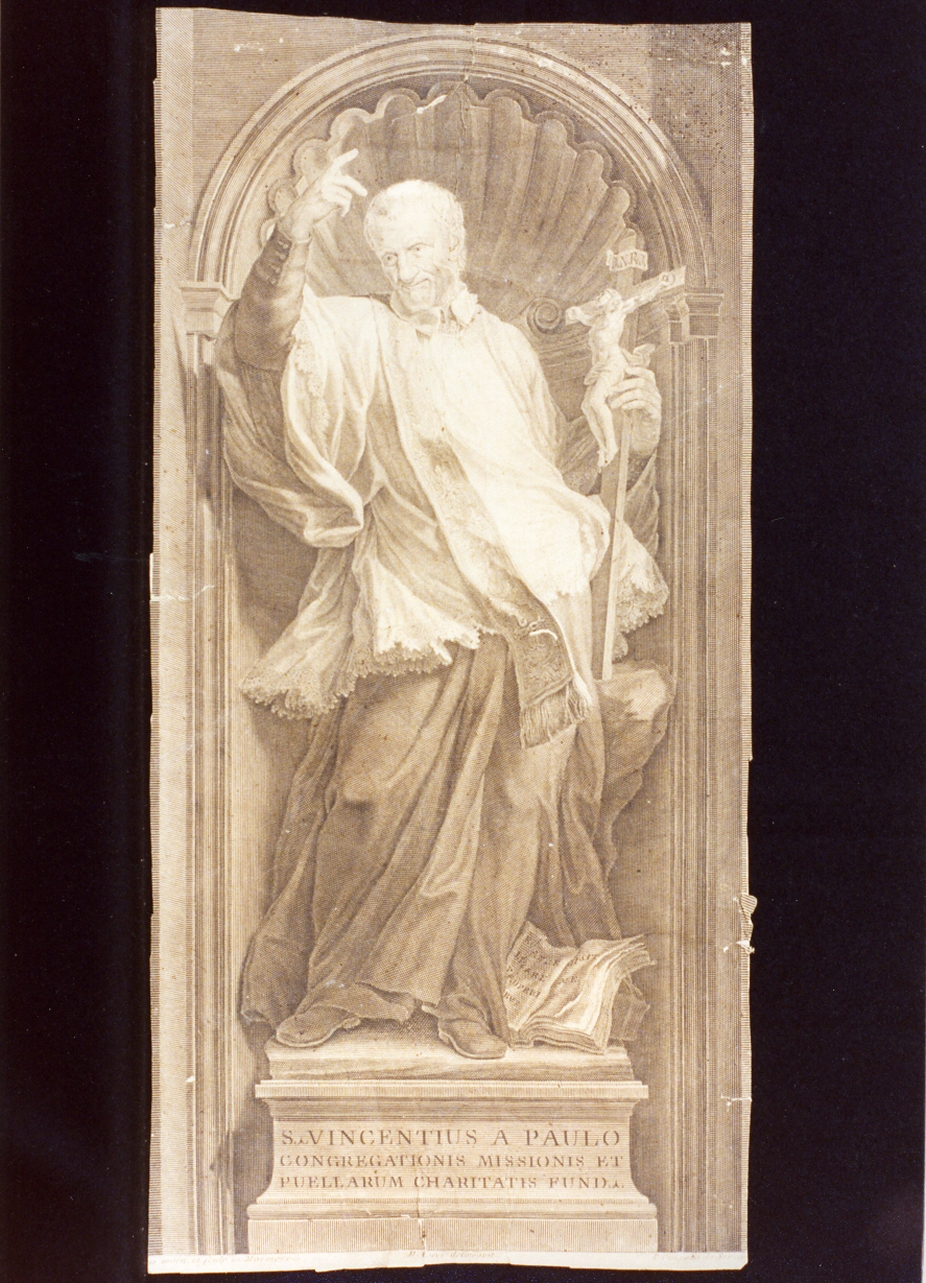 San Vincenzo di Paola (stampa) di Campana Pietro (sec. XVIII)