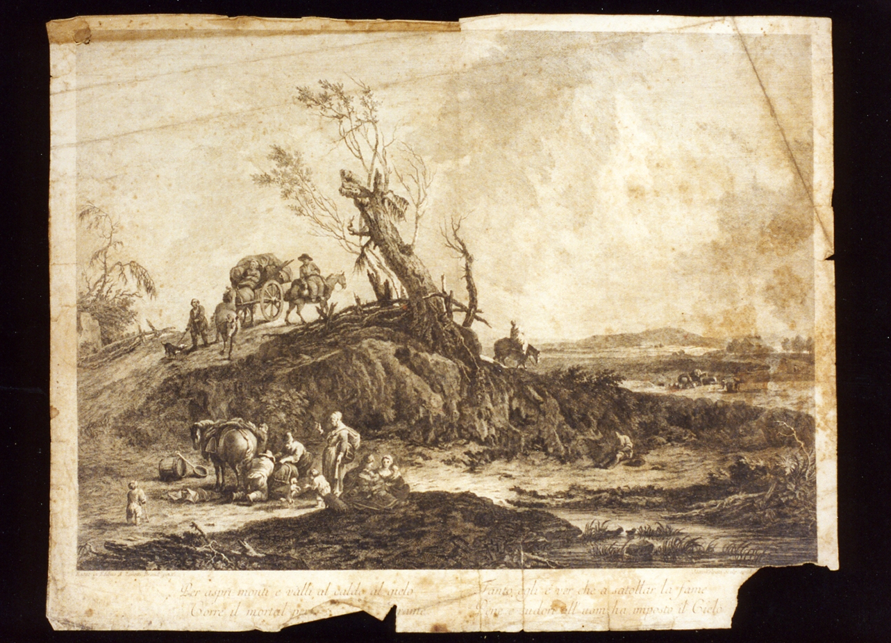 scena campestre (stampa) di Volpato Giovanni (seconda metà sec. XVIII)