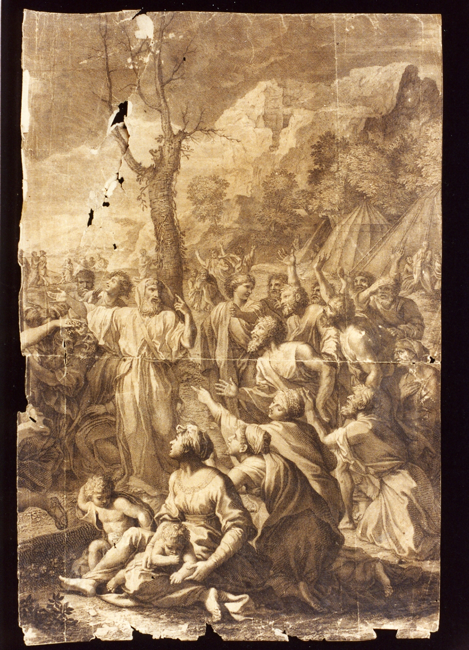 scena biblica (stampa) - ambito italiano (seconda metà sec. XVII)