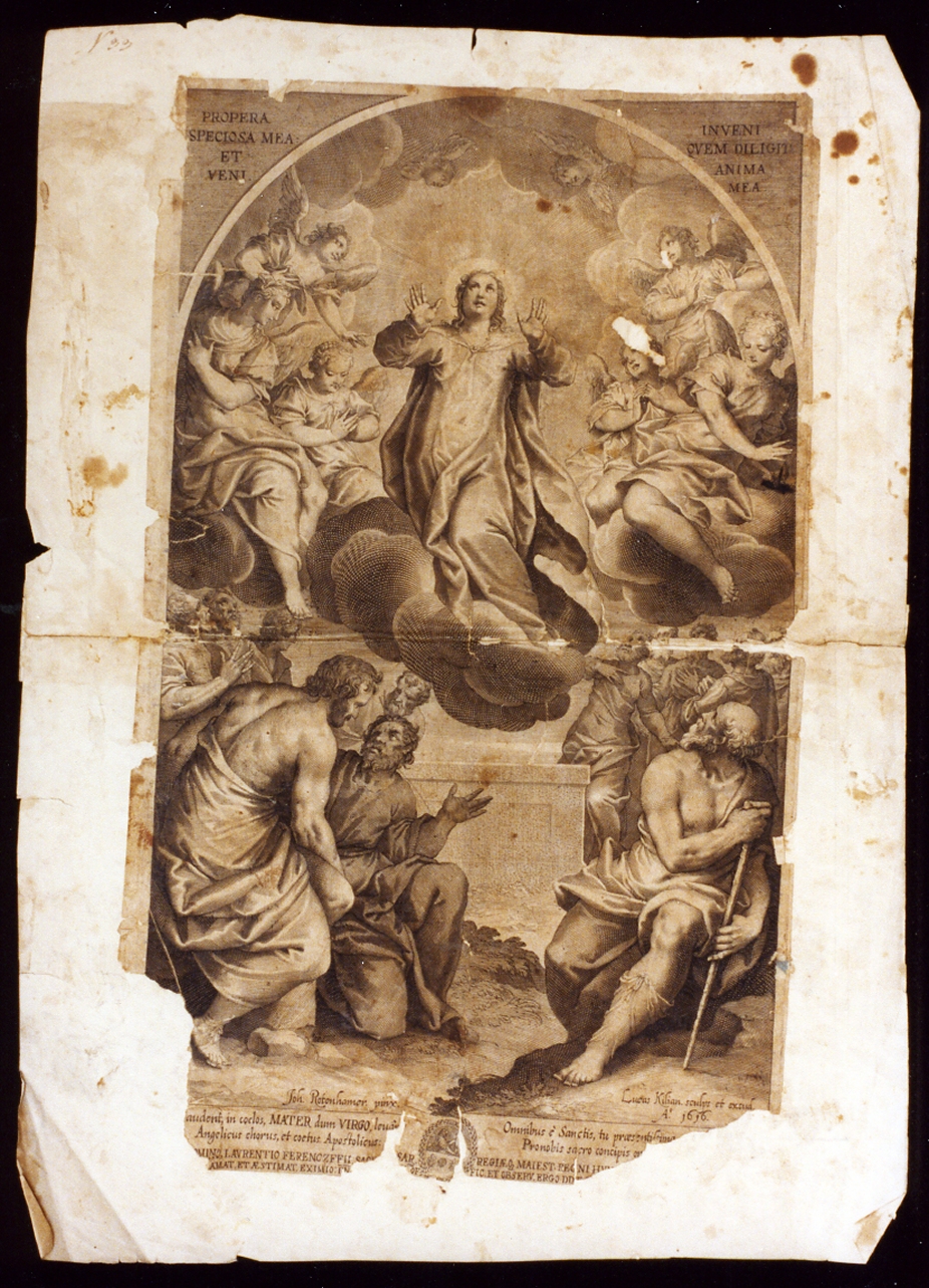 assunzione della Madonna (stampa) di Kilian Lukas (sec. XVII)
