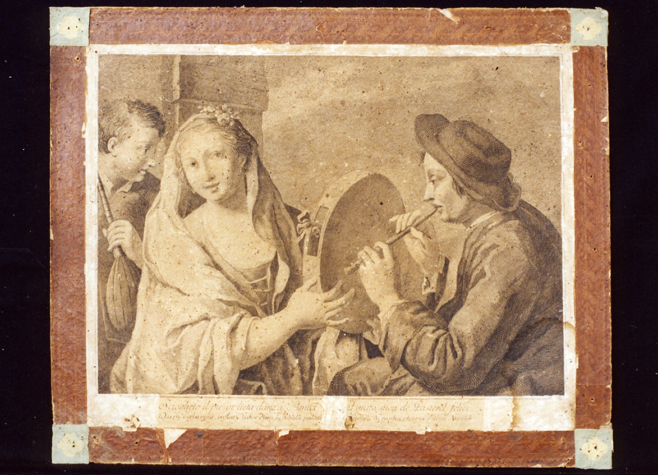 allegoria della musica e della danza (stampa) di Alessandri Innocente (secc. XVIII/ XIX)