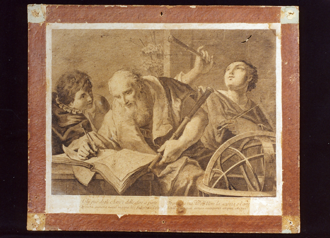 allegoria dell'astronomia (stampa) di Alessandri Innocente (secc. XVIII/ XIX)