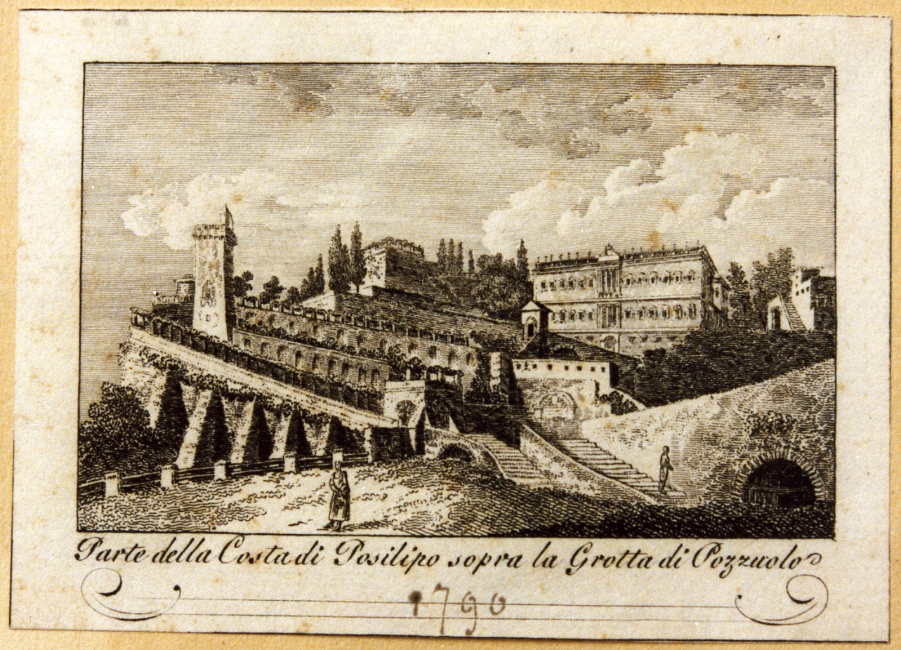 veduta di Posillipo (stampa) - ambito napoletano (sec. XVIII)