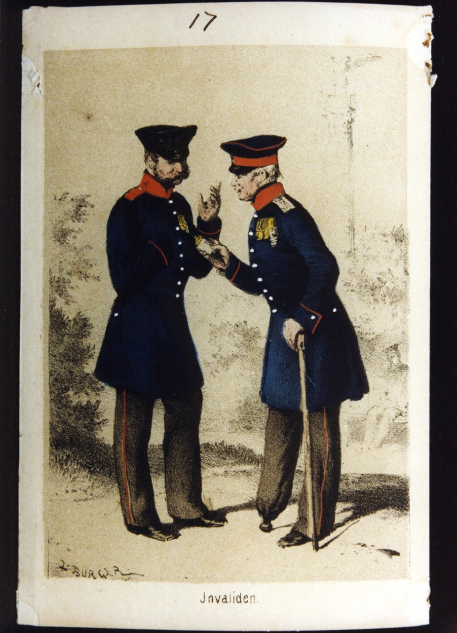 invalidi dell'esercito prussiano (stampa a colori) - ambito tedesco (ultimo quarto sec. XIX)