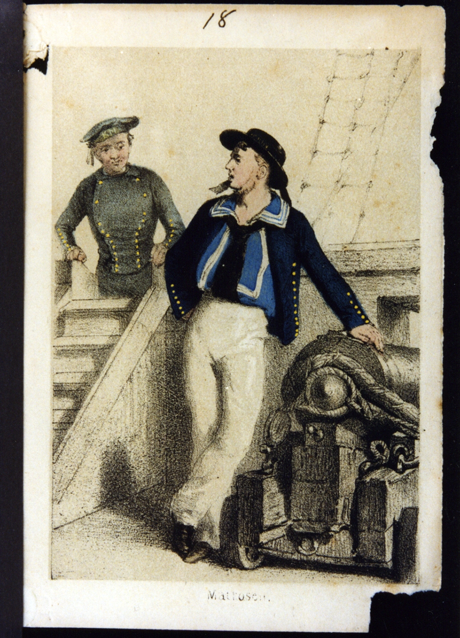 marinaio dell'esercito prussiano (stampa a colori) - ambito tedesco (ultimo quarto sec. XIX)