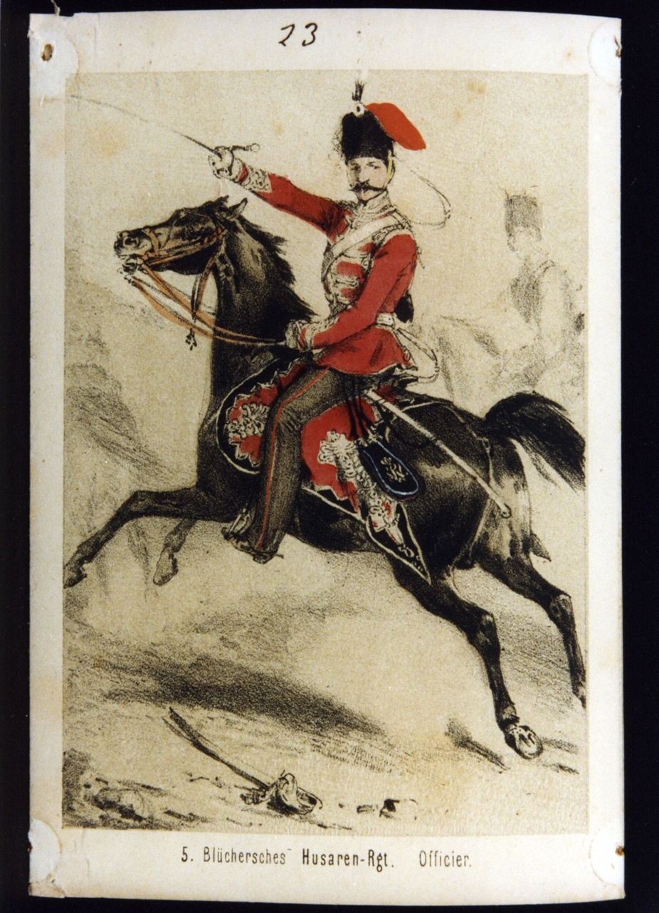 ufficiale dell'esercito prussiano (stampa a colori) - ambito tedesco (ultimo quarto sec. XIX)