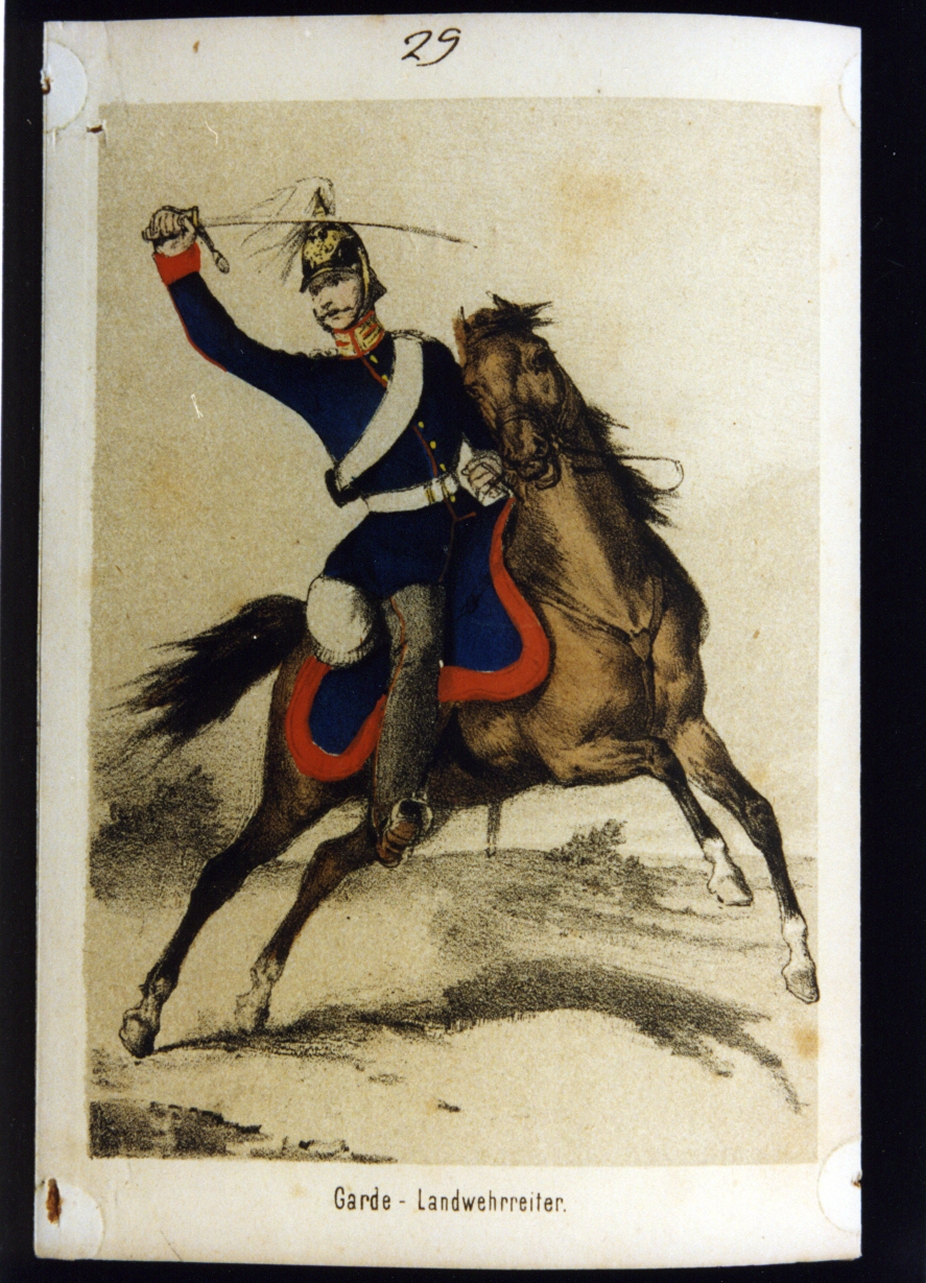 ufficiale dell'esercito prussiano (stampa a colori) - ambito tedesco (ultimo quarto sec. XIX)