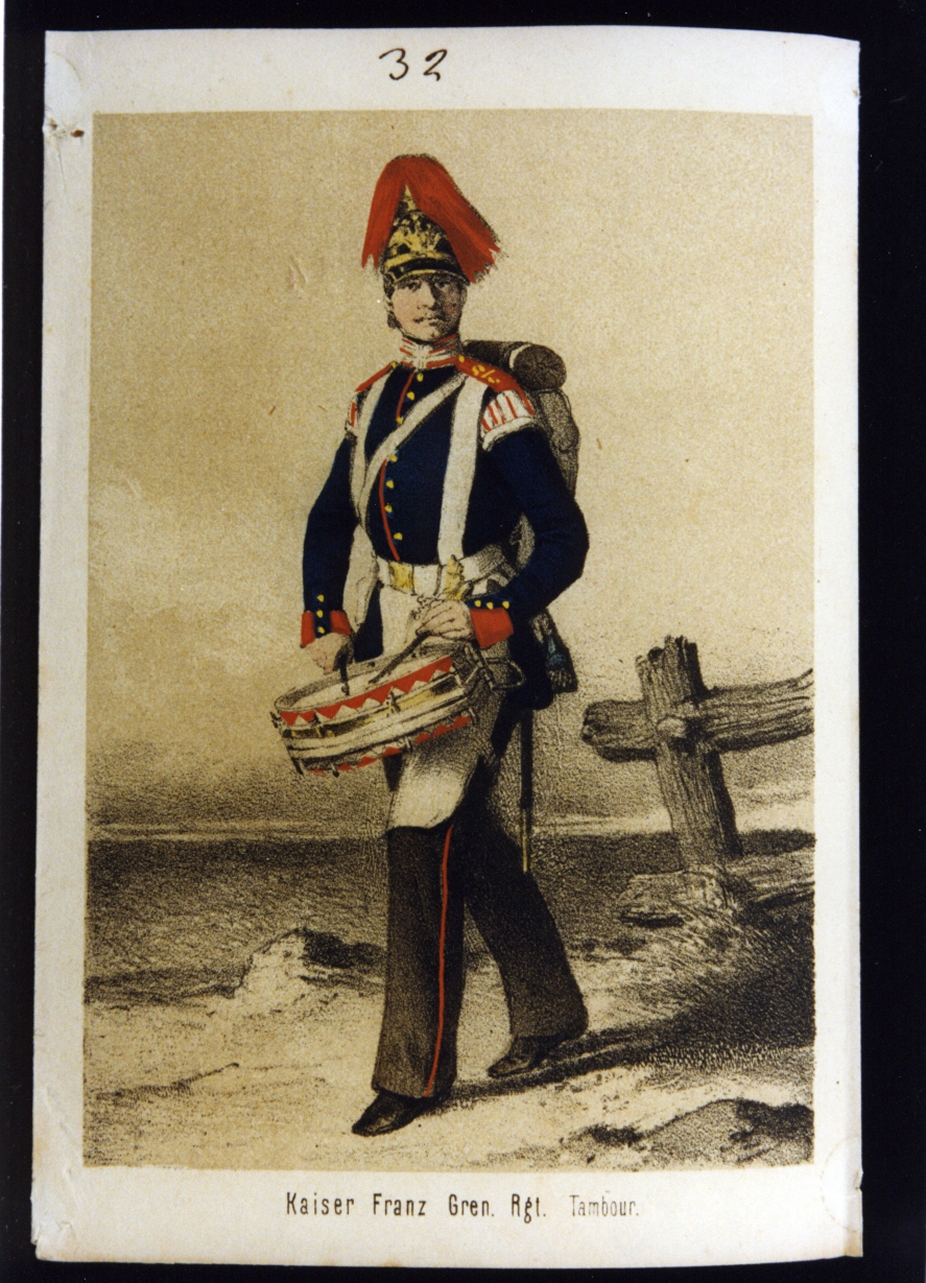 tamburino dell'imperatore dell'esercito prussiano (stampa a colori) - ambito tedesco (ultimo quarto sec. XIX)