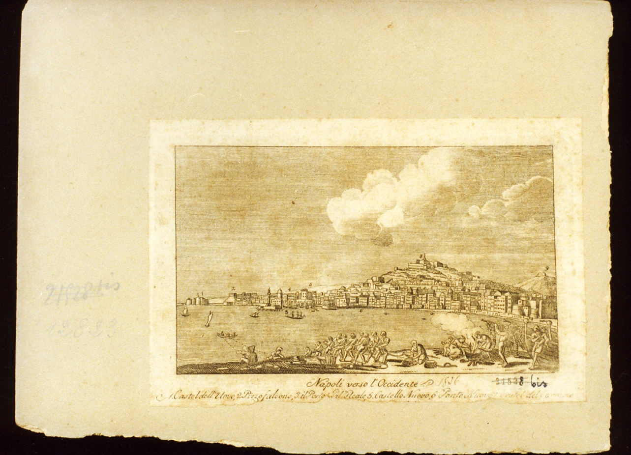 veduta di Napoli da levante (stampa) - ambito tedesco (sec. XIX)