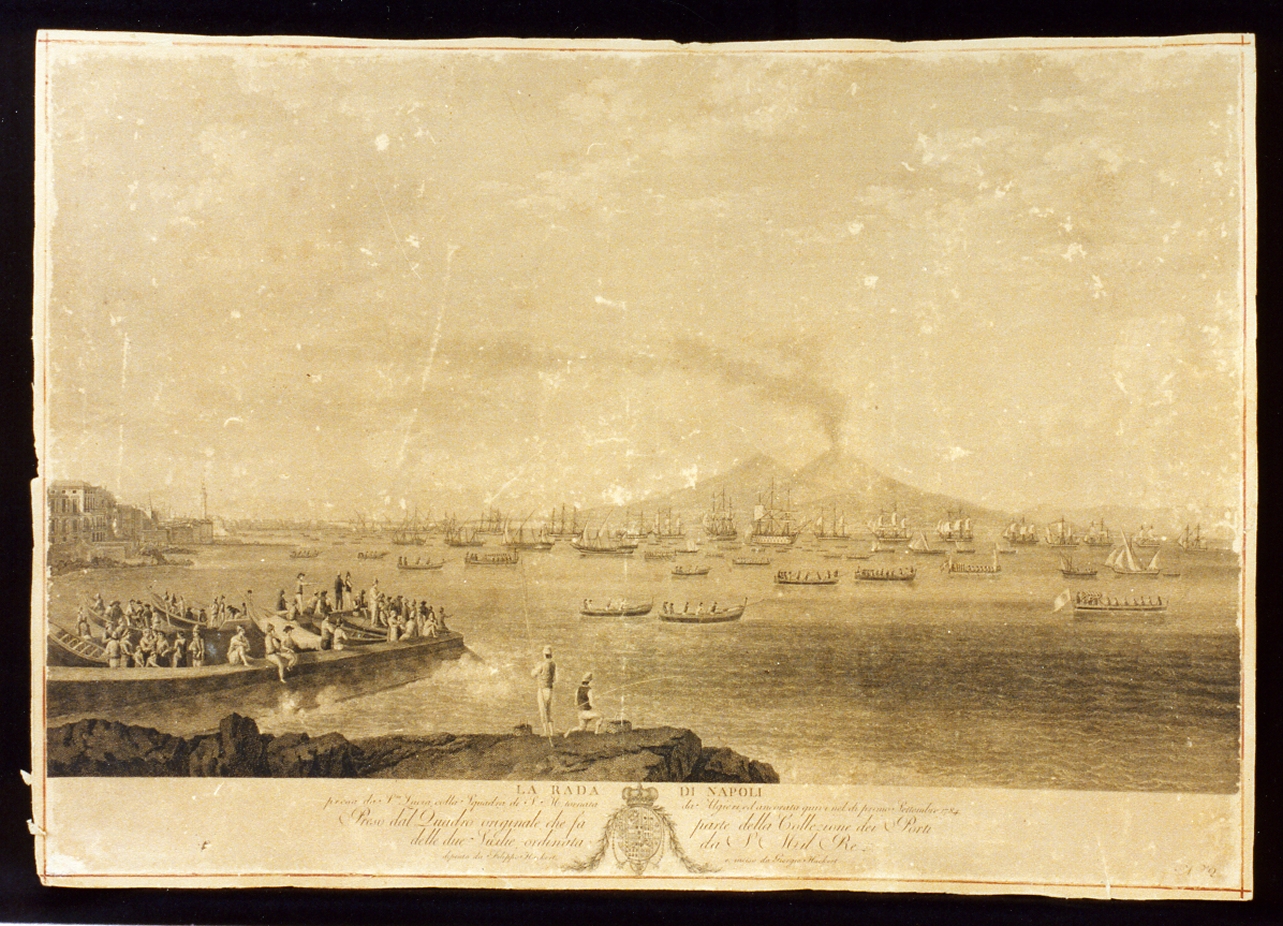 veduta della rada di Napoli (stampa) di Hackert Philipp, Hackert Georg (secc. XVIII/ XIX)