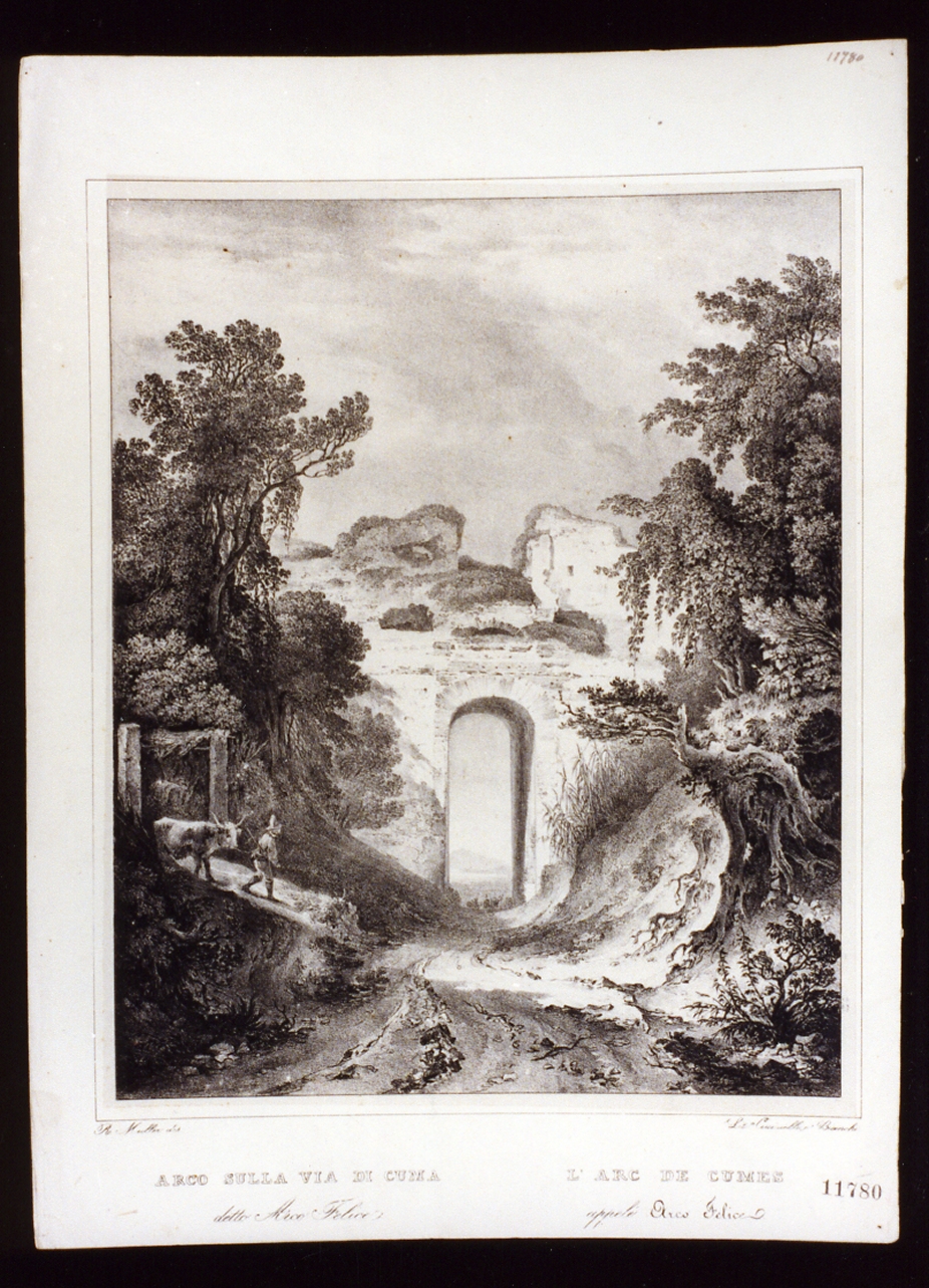 veduta dell'arco Felice (stampa) di Muller Rudolf (sec. XIX)
