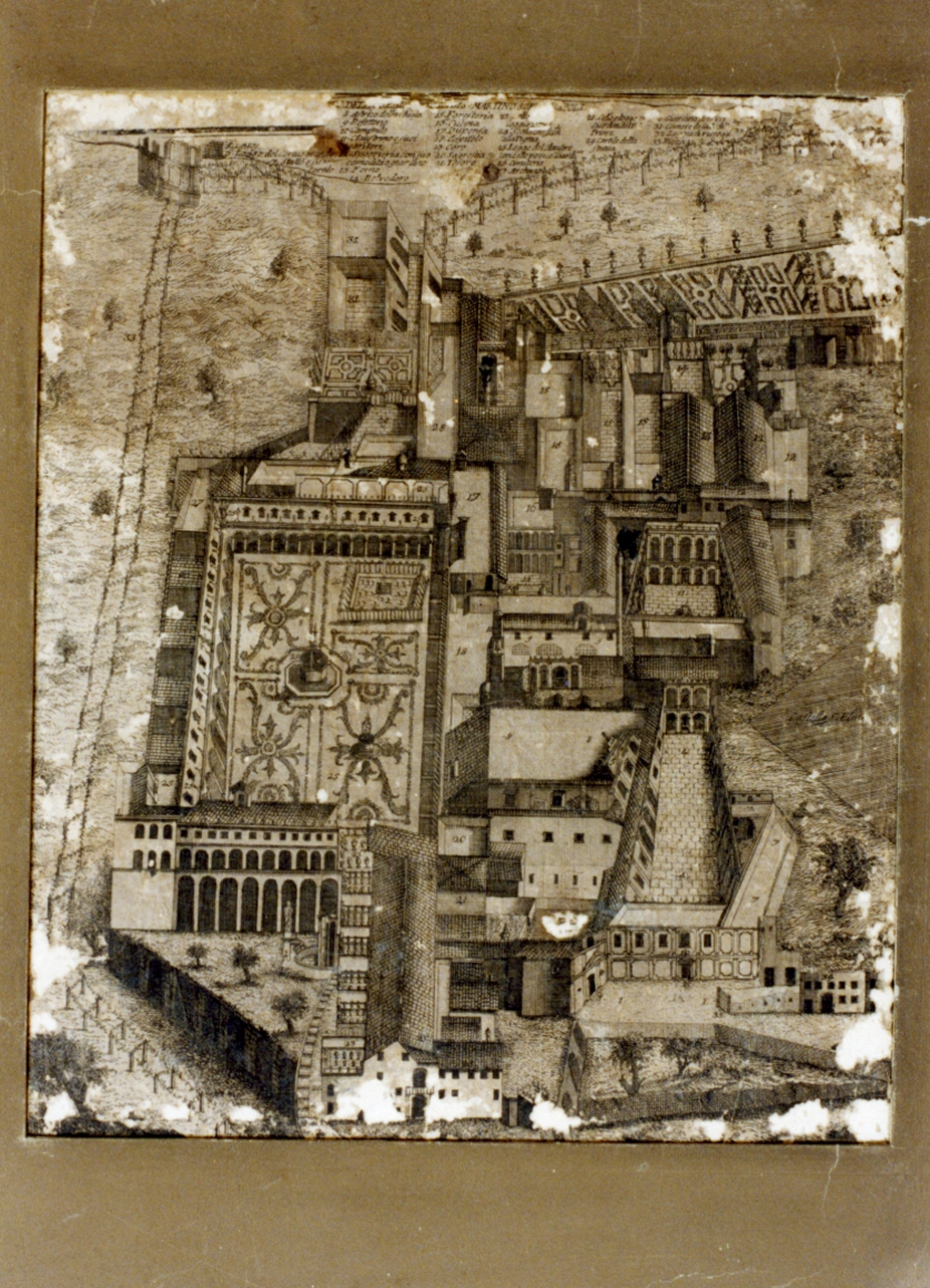 planimetria della certosa di San Martino a Napoli (stampa) di Zaballi Antonio (sec. XVIII)