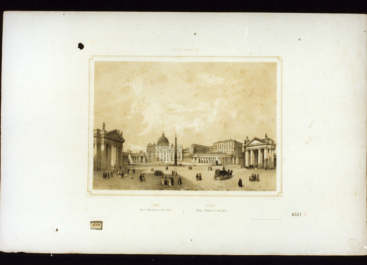veduta di città (stampa) di Benoist Philippe (metà sec. XIX)