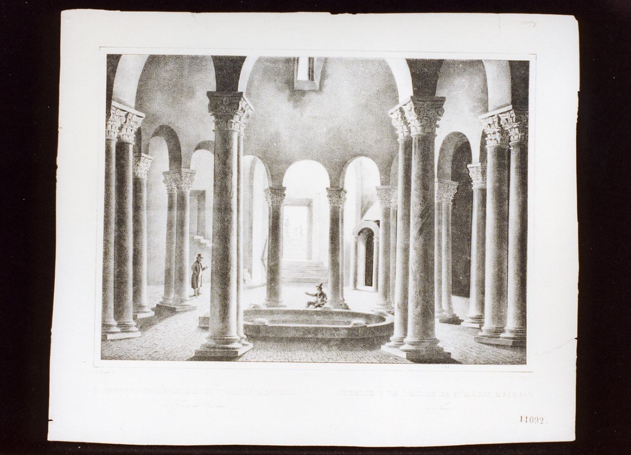 interno con figure (stampa) di Dura Gaetano, Gigante Giacinto (metà sec. XIX)