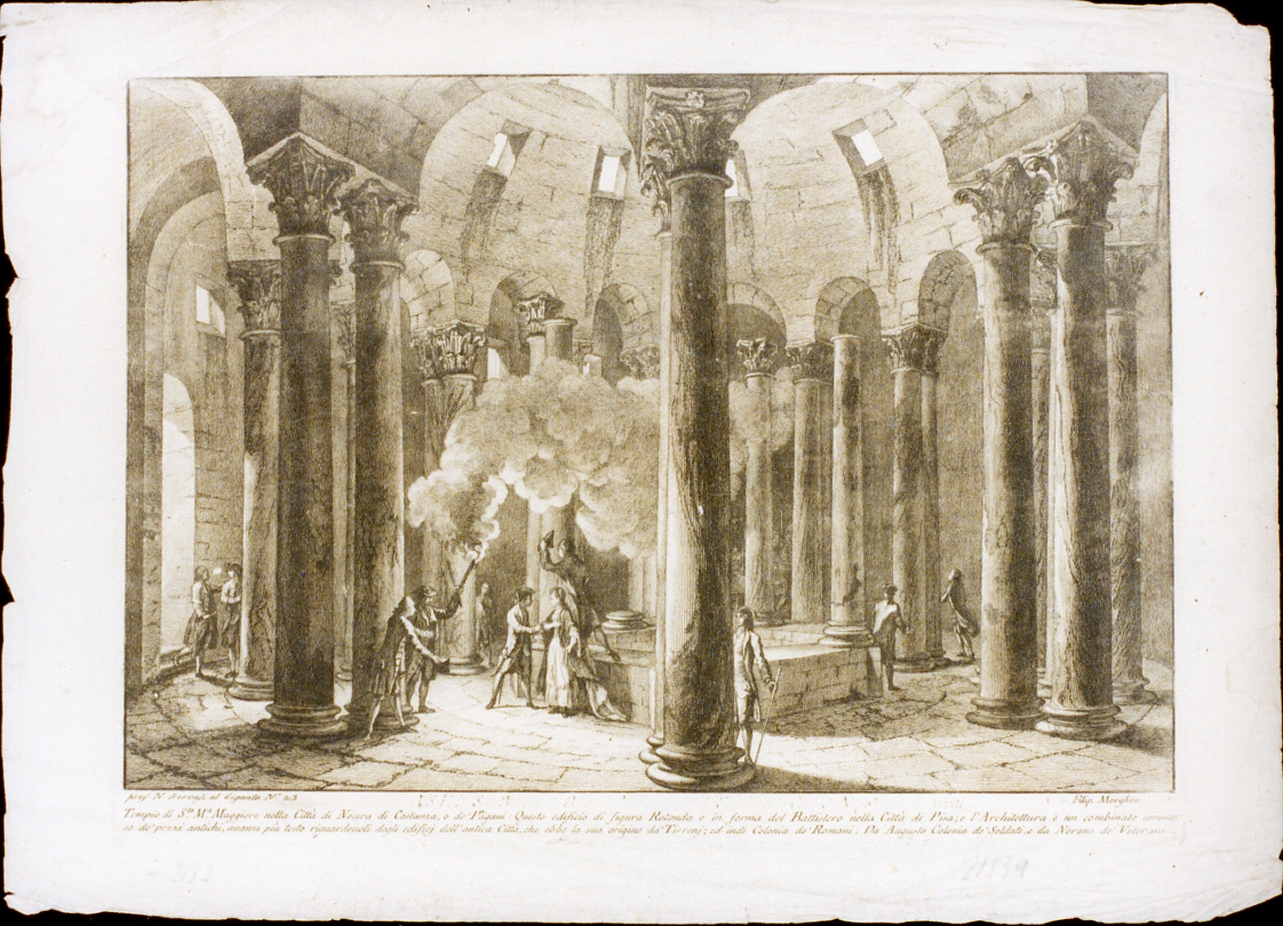 interno con figure (stampa) di Morghen Filippo (secc. XVIII/ XIX)