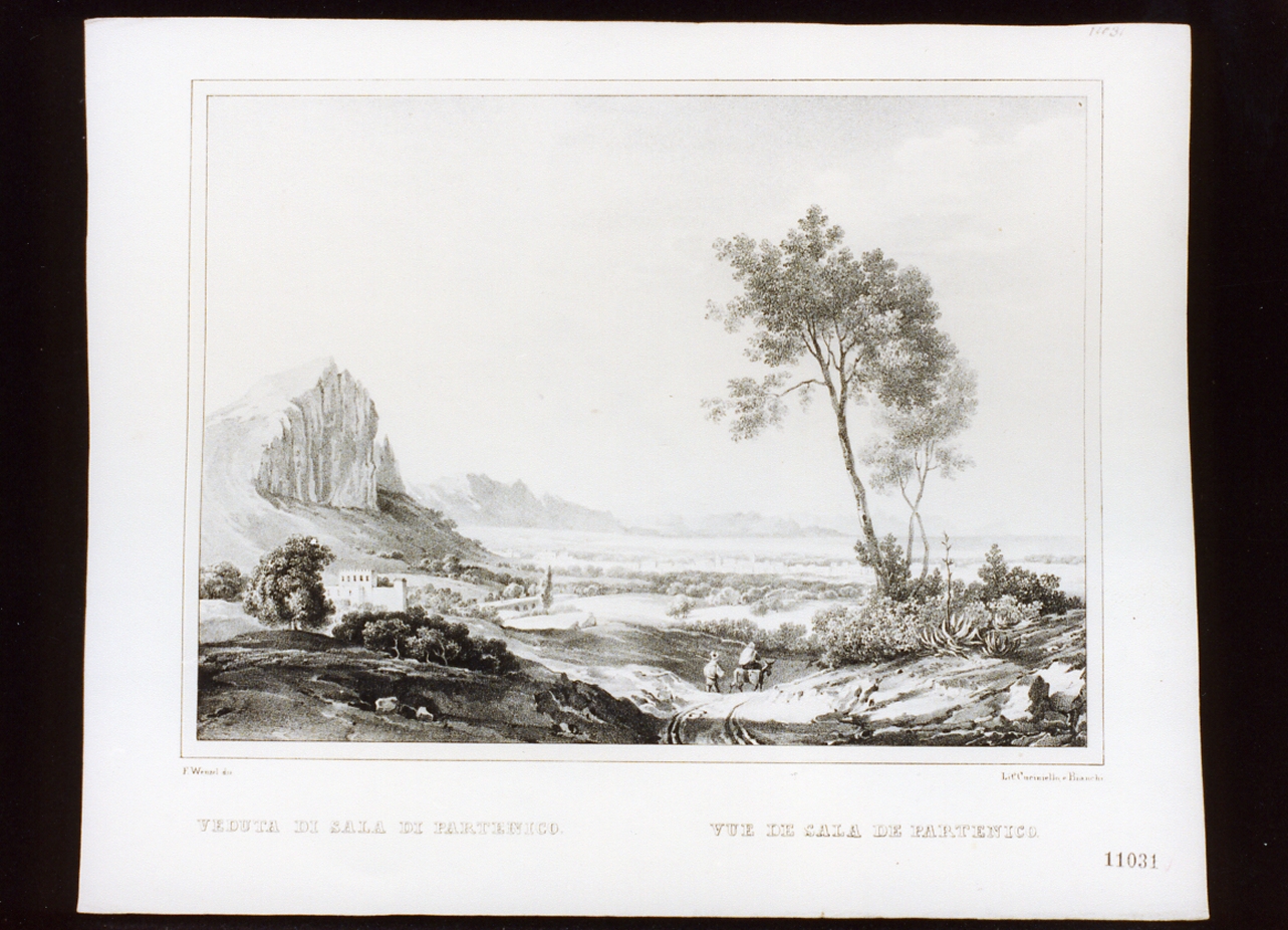 paesaggio (stampa) di Wenzel Francesco (metà sec. XIX)