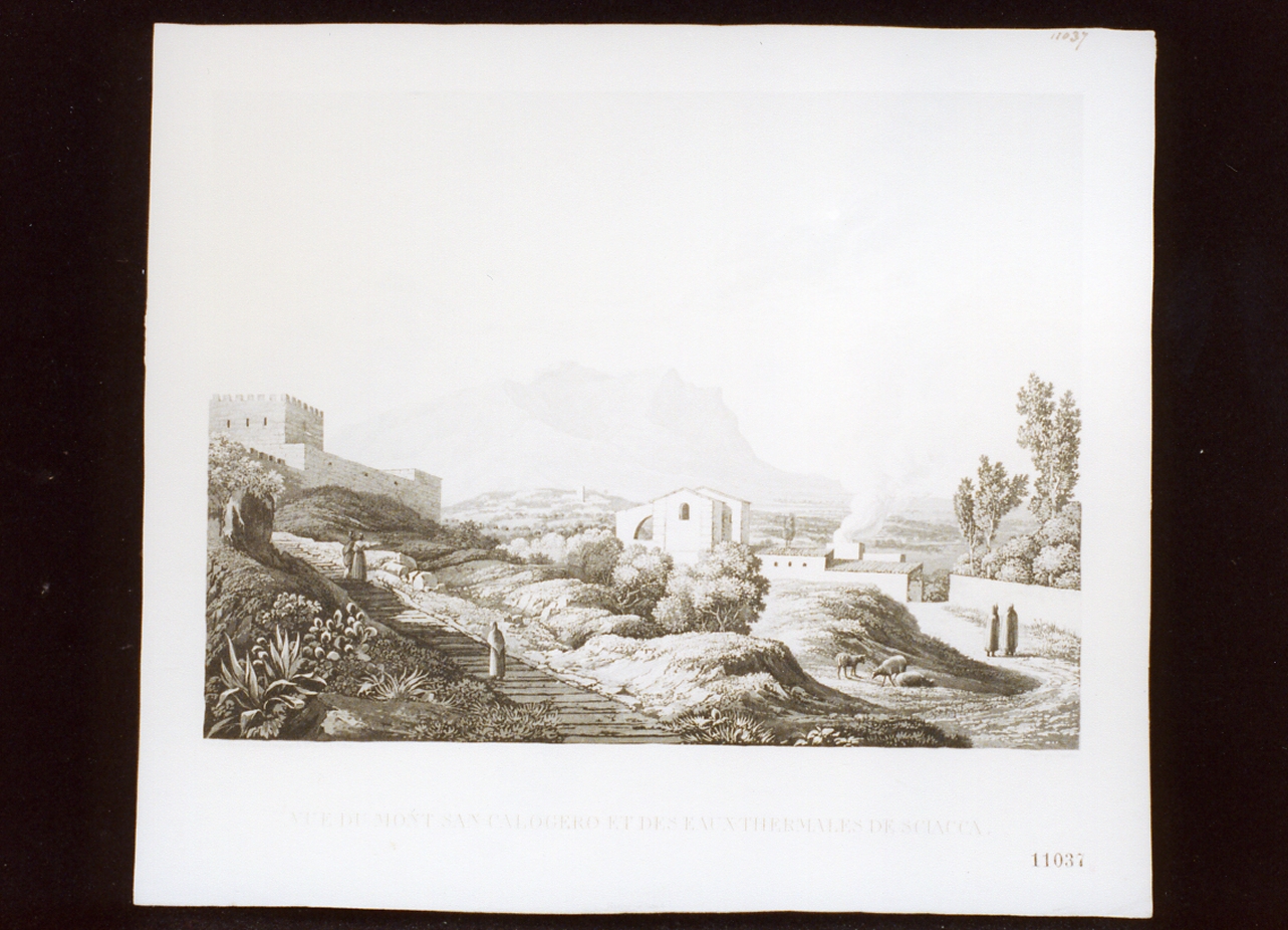 paesaggio (stampa) di Salathé Friedrich (sec. XIX)