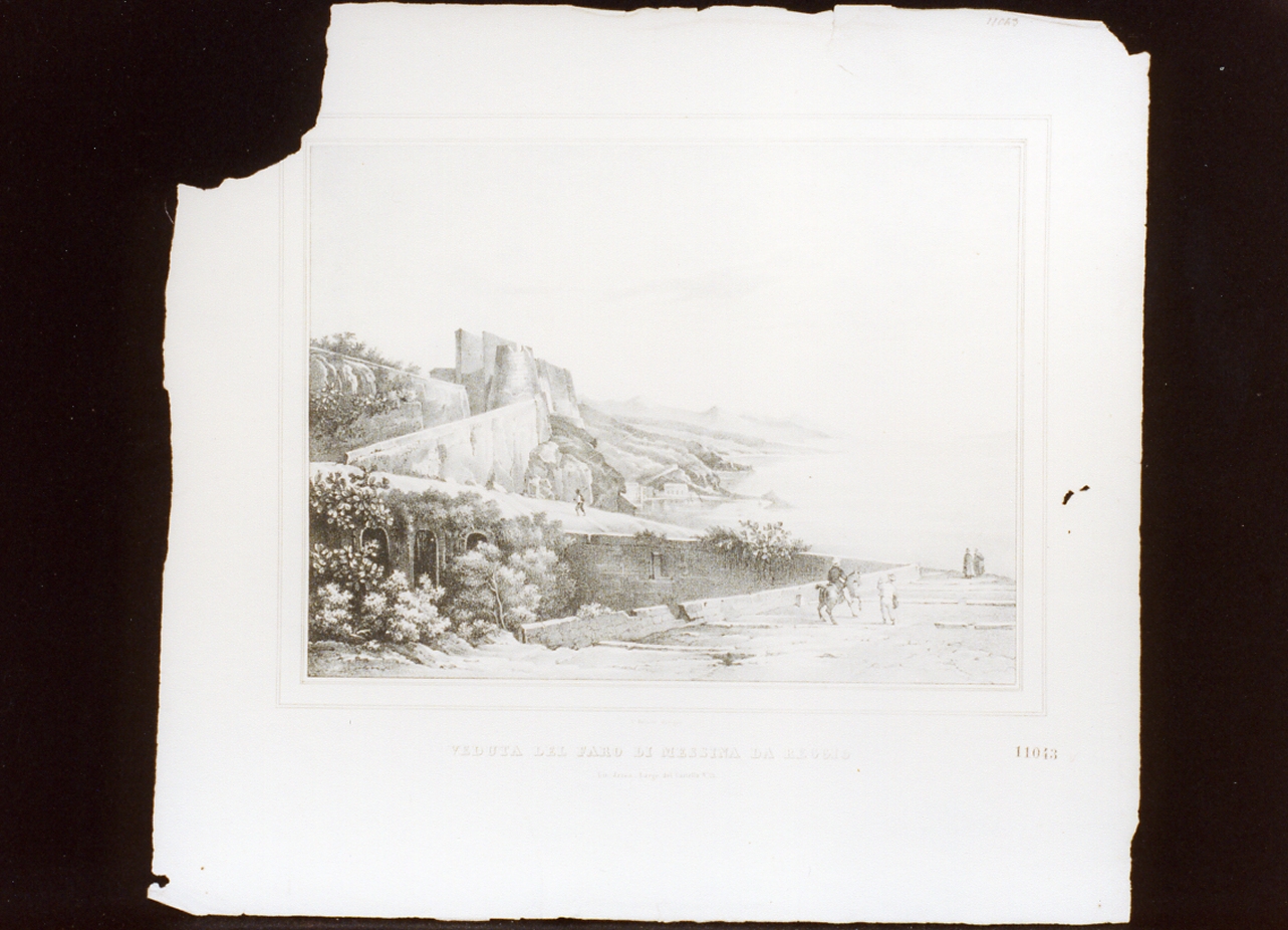 paesaggio (stampa) di De Luise Luigi (metà sec. XIX)