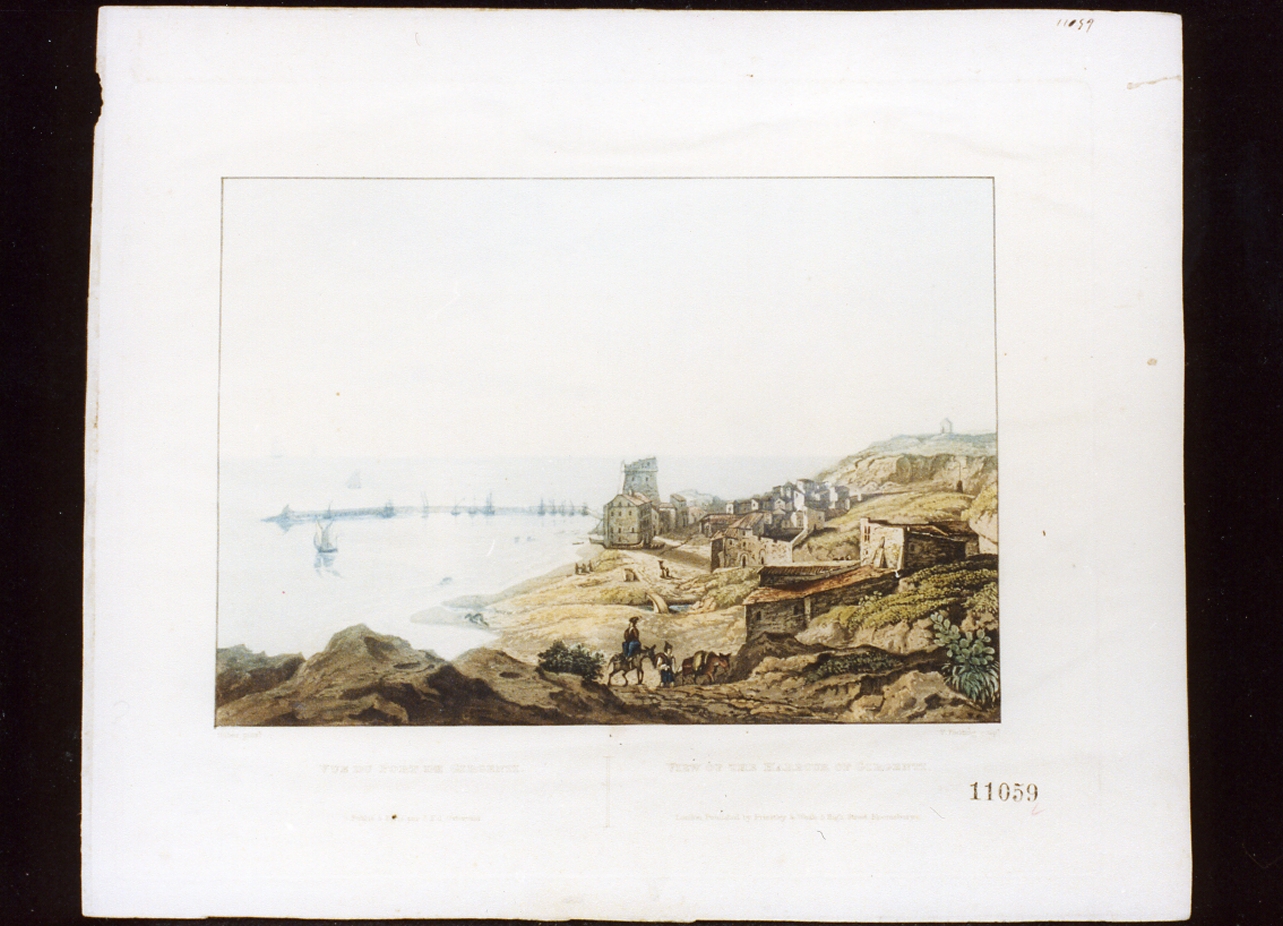 paesaggio (stampa a colori) di Huber Wilhelm, Fielding Thales (sec. XIX)