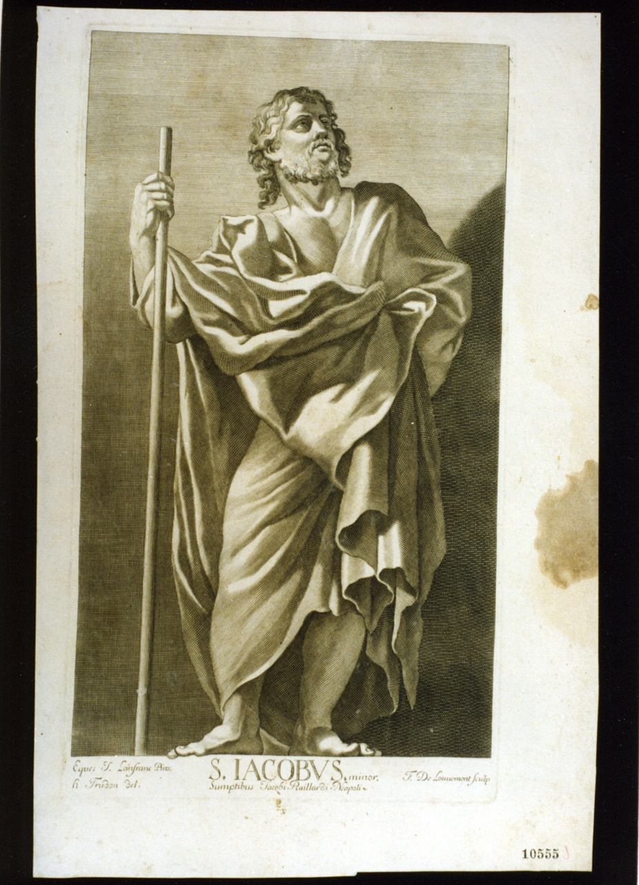 San Giacomo il Minore (stampa tagliata) di Lanfranco Giovanni, Louvemont Francois de (sec. XVII)