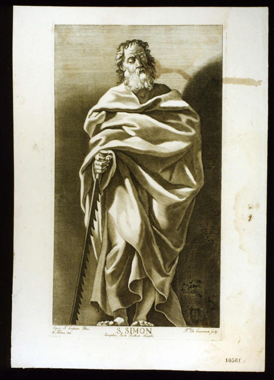 San Simone Stock (stampa tagliata) di Louvemont Francois de, Lanfranco Giovanni (sec. XVII)