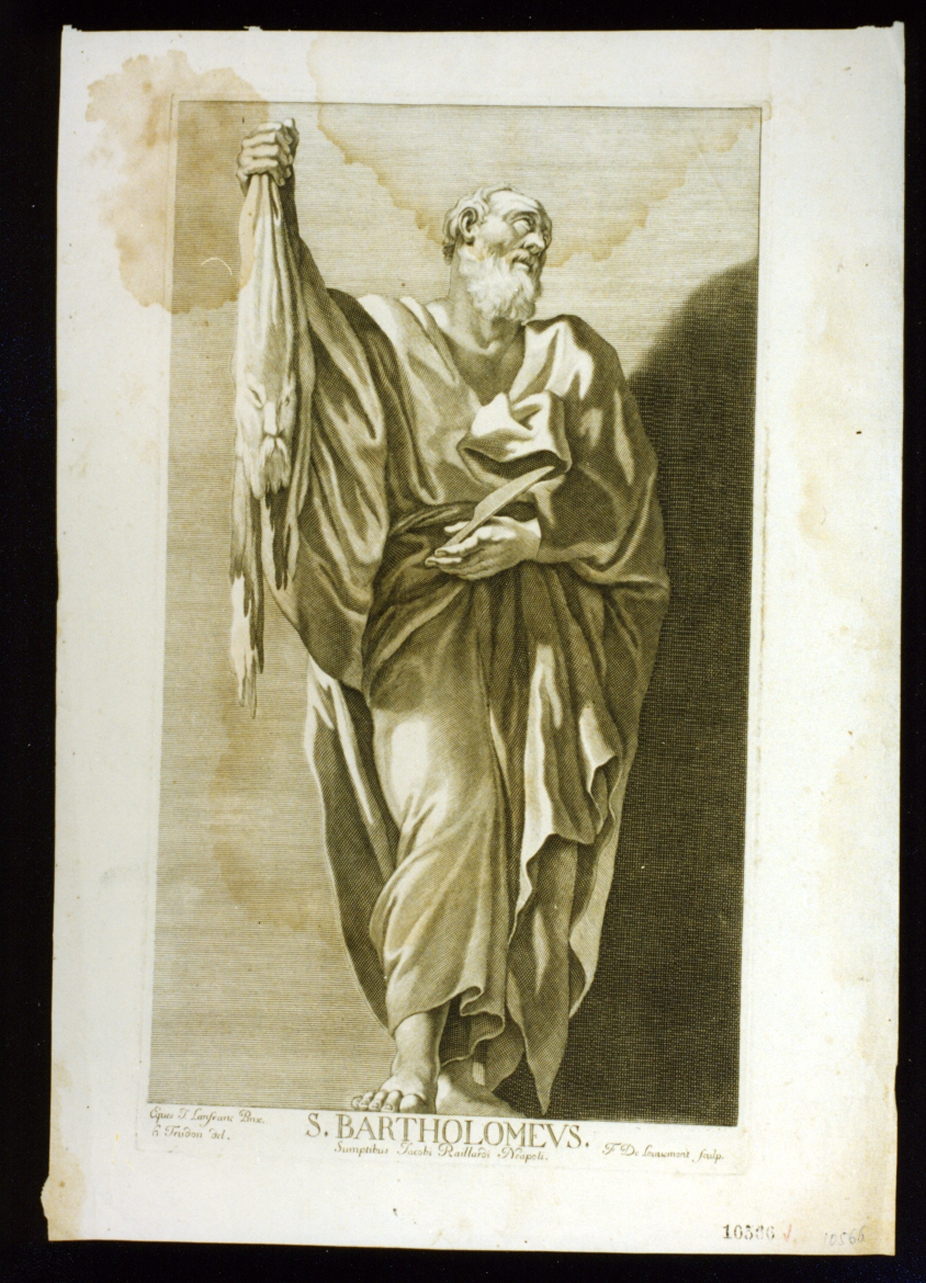 San Bartolomeo (stampa tagliata) di Louvemont Francois de, Lanfranco Giovanni (sec. XVII)