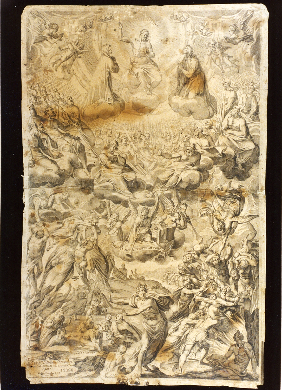 Giudizio Universale (stampa) di Thomassin Philippe (sec. XVII)