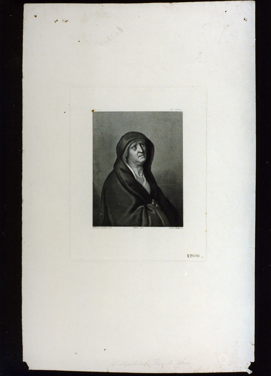 ritratto di donna (stampa) di Metalli Lorenzo, Raggio Tommaso (prima metà sec. XIX)
