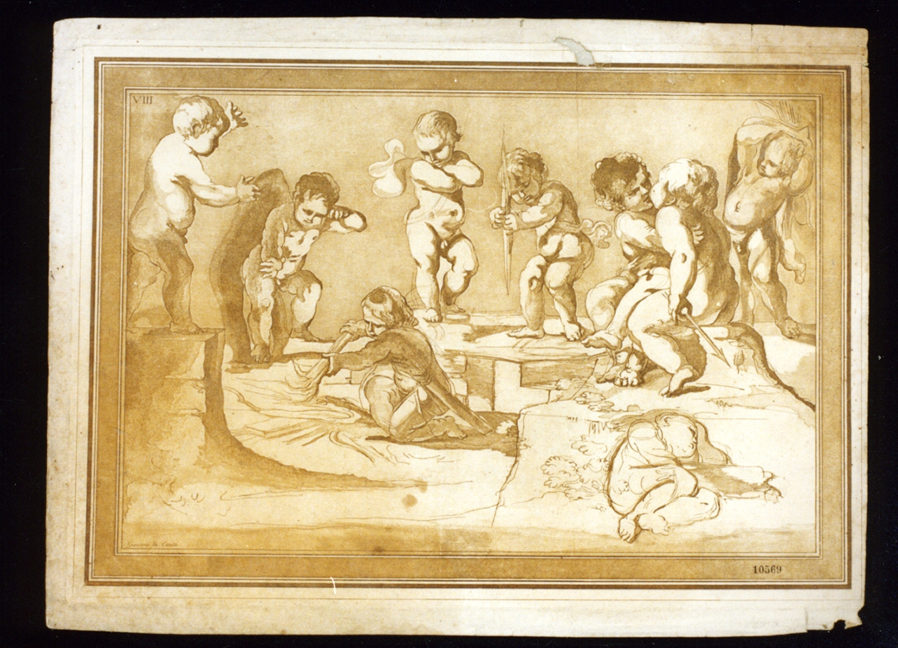 putti (stampa) di Barbieri Giovan Francesco detto Guercino (sec. XVII)