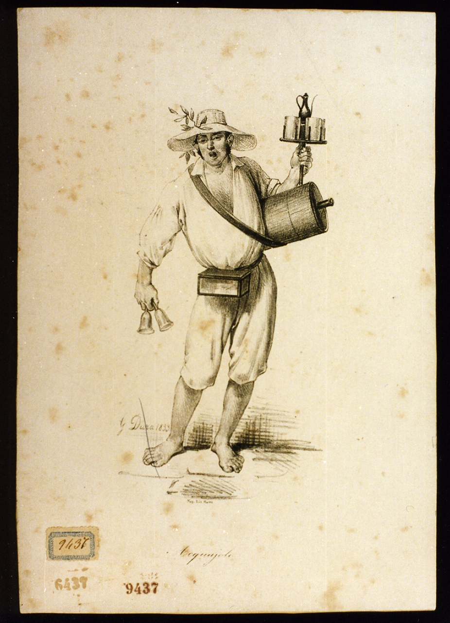 figura maschile (stampa) di Dura Gaetano (sec. XIX)