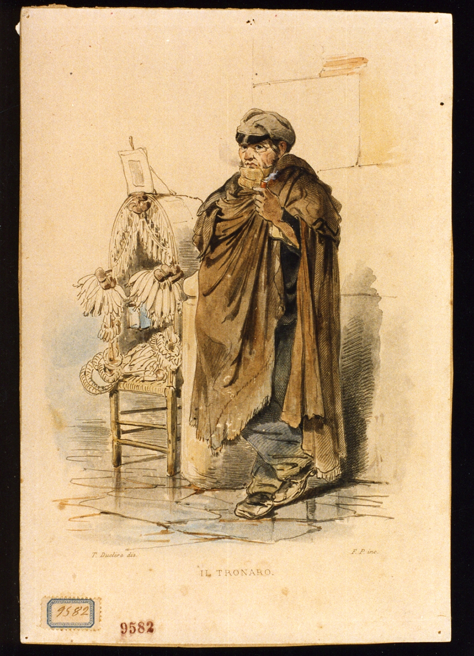figura maschile (stampa a colori) di Palizzi Filippo, Duclère Teodoro (sec. XIX)