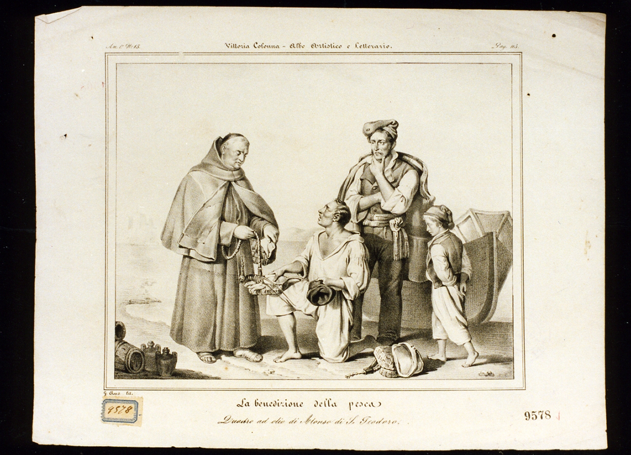 benedizione della pesca (stampa) di Ruo Gennaro (metà sec. XIX)