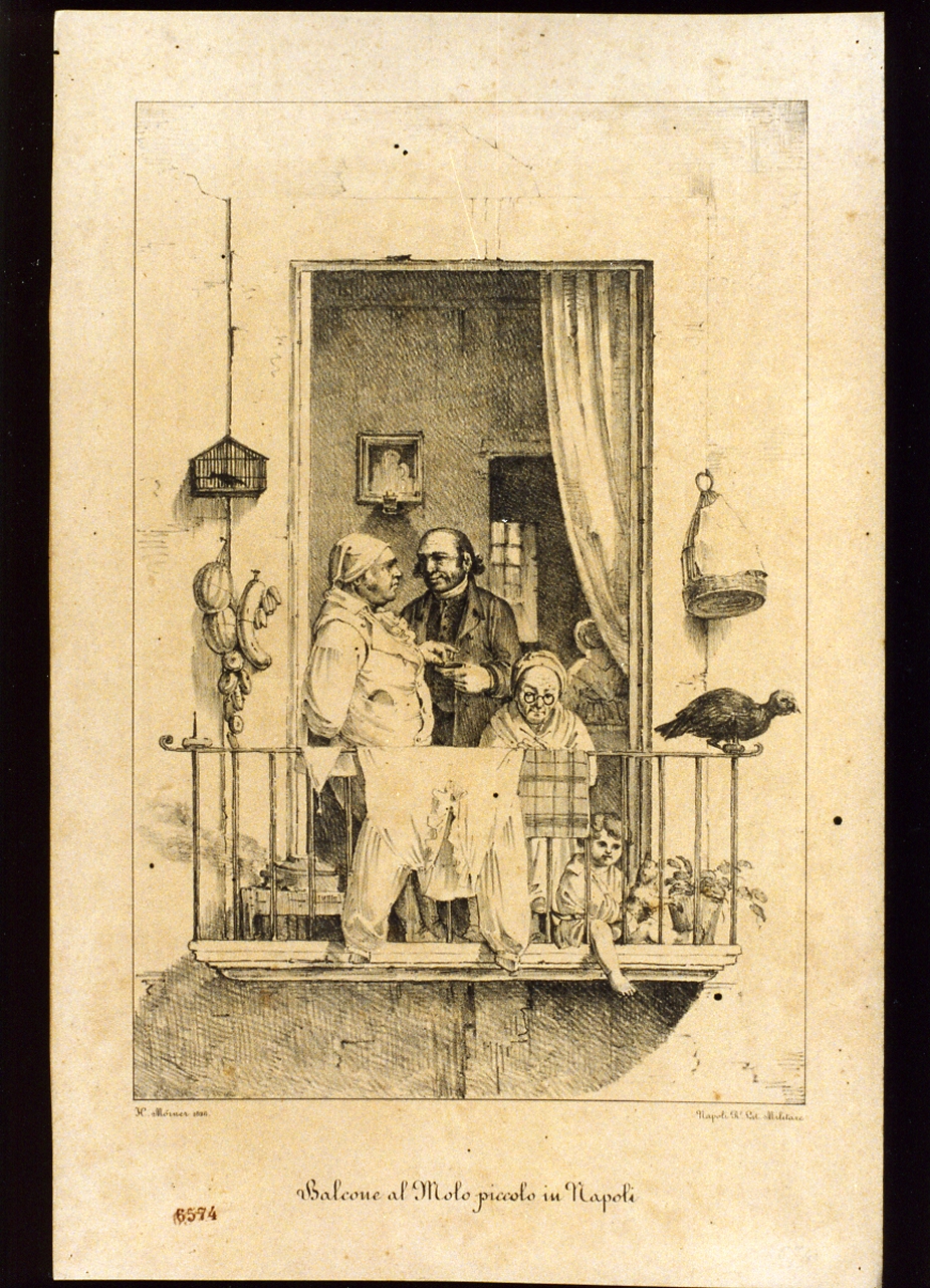 scena di vita quotidiana (stampa) di Horner Friedrich (sec. XIX)