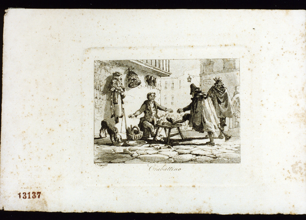 ciabattino (stampa tagliata) di Vianelli Achille (sec. XIX)