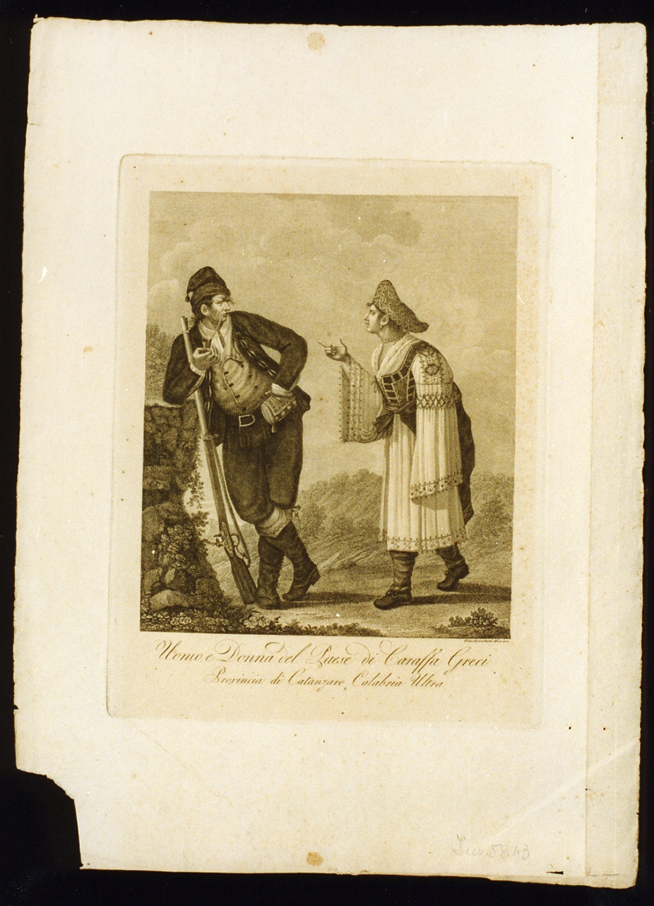 personaggi in costume popolare (stampa) di Azzeboni Giuseppe (fine sec. XVIII)