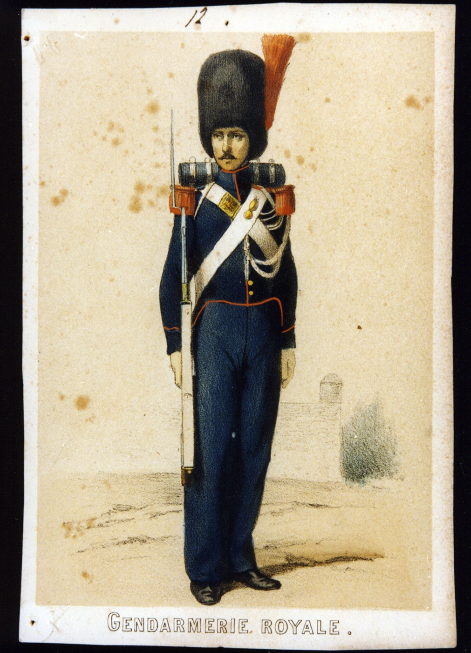 figura maschile (stampa a colori) - ambito francese (sec. XIX)